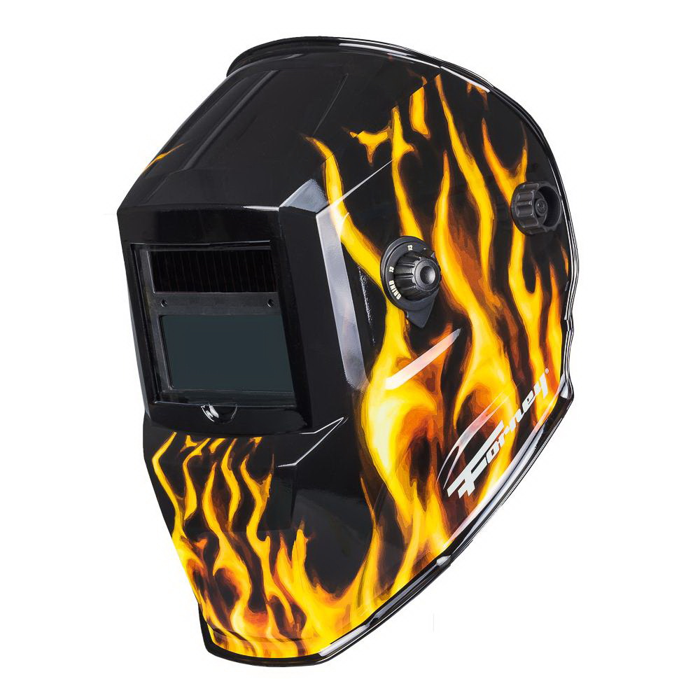 Forney Scorch Series 55859 ADF Welding Helmet, 5-Point Ratchet Harness Headgear, UV/IR Lens, 3.62 x 1.65 in Viewing - 3