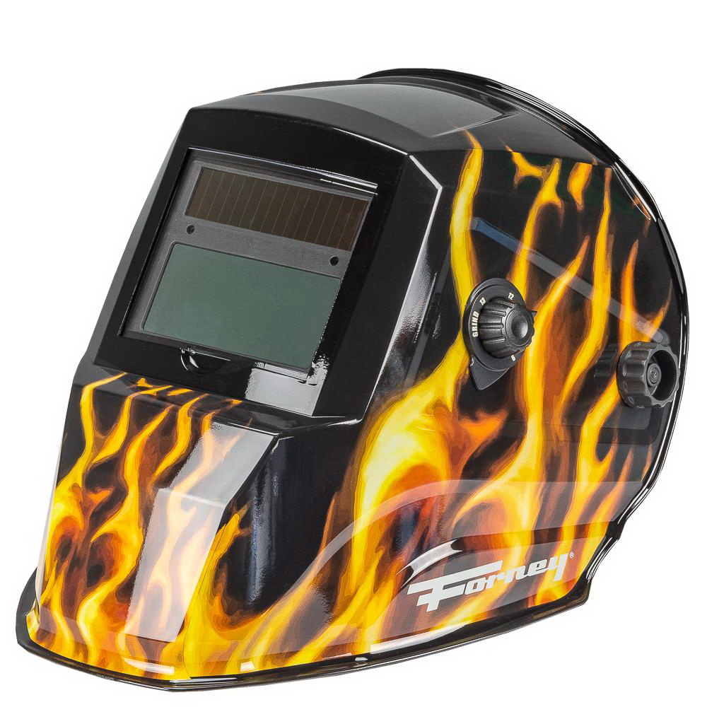 Forney Scorch Series 55859 ADF Welding Helmet, 5-Point Ratchet Harness Headgear, UV/IR Lens, 3.62 x 1.65 in Viewing - 5
