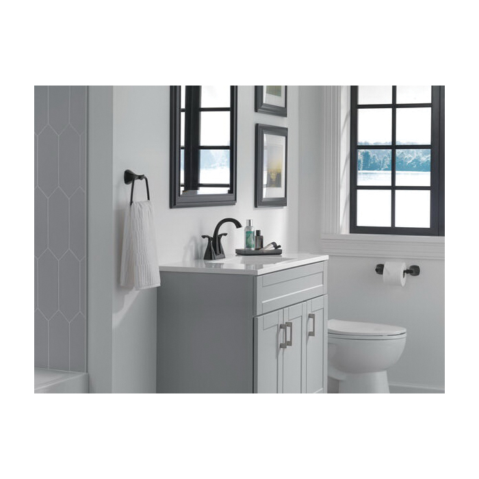Delta SANDOVER 25748LF-BL Series Centerset Bathroom Faucet, Matte Black, 6-5/16 in Plate Size, 5-1/16 in, 1.2 gpm - 3