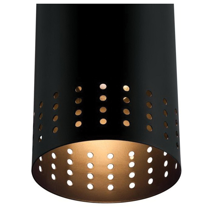 Westinghouse Phelps Series 6356600 Mini Pendant Light, 1-Lamp, Incandescent, LED Lamp, Metal Fixture, Black Fixture - 3