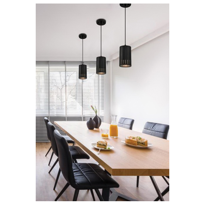 Westinghouse Phelps Series 6356600 Mini Pendant Light, 1-Lamp, Incandescent, LED Lamp, Metal Fixture, Black Fixture - 5