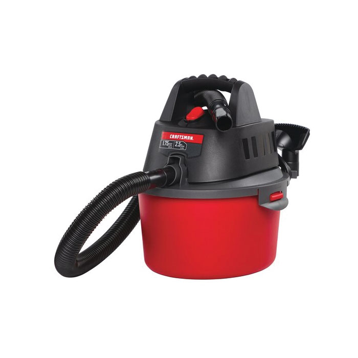 Craftsman CMXEVBE17250 Wet and Dry Vacuum, 2.5 gal, 49 cfm Air, 120 V, Black/Red - 2