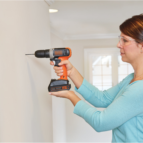 Black+Decker BCD702C1 Drill/Driver, Battery Included, 20 V, 3/8 in Chuck, Keyless Chuck - 3