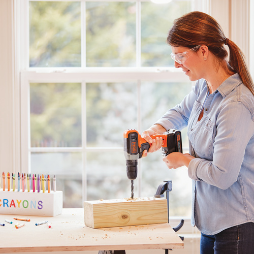 Black+Decker BCD702C1 Drill/Driver, Battery Included, 20 V, 3/8 in Chuck, Keyless Chuck - 5