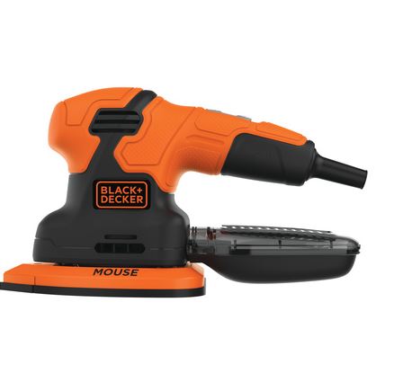 Black+Decker MOUSE BDEMS200C Sander, 1.2 A, 14,000 rpm No Load, Includes: (3) Papers and (1) Detail Finger Attachment - 3