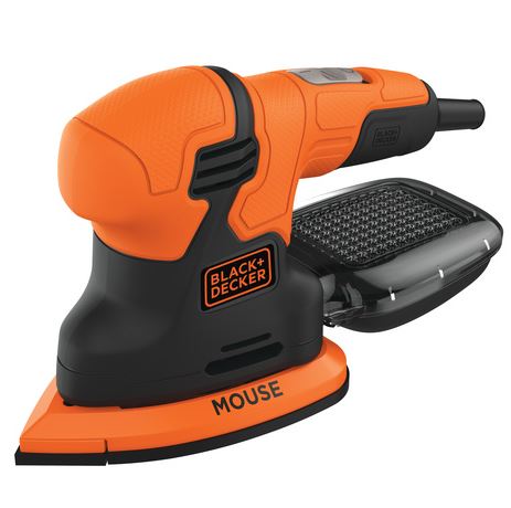 Black+Decker MOUSE BDEMS200C Sander, 1.2 A, 14,000 rpm No Load, Includes: (3) Papers and (1) Detail Finger Attachment - 4