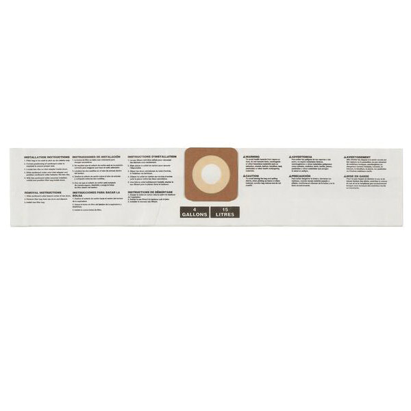 Craftsman CMXZVBE43270 Wet/Dry Vacuum Dust Bag, 10.6 in L, 4.1 in W - 2