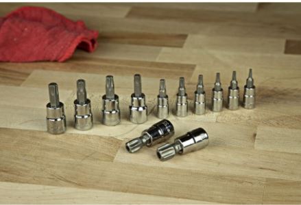 Crescent CBSS2TN Bit Socket Set, 12-Piece, Alloy Steel, Full Polished Chrome - 2