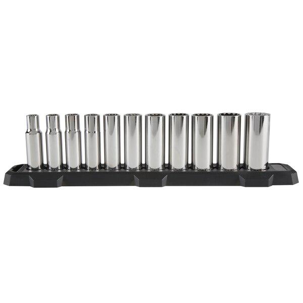Craftsman CMMT12048 Series Socket Set, Includes: 12 Point Deep Sockets, Chrome Vanadium Steel, Chrome Polished - 2