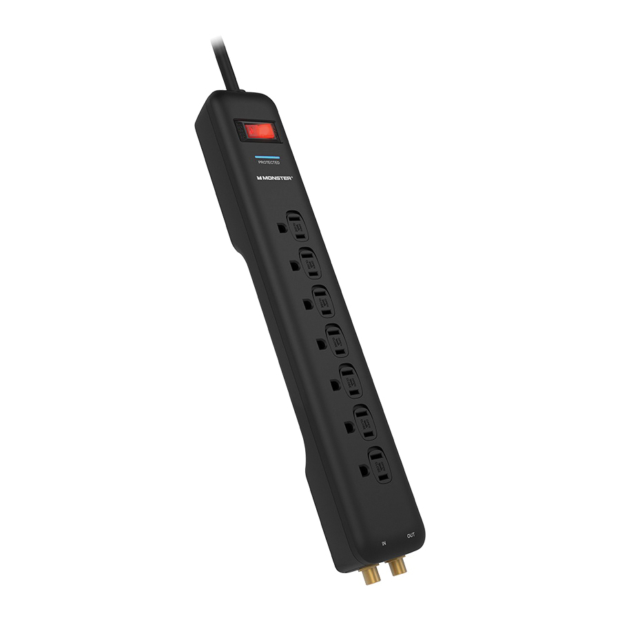 Just Hook It Up 1806 TV Surge Protector, 7 -Outlet, 1080 J Energy - 2