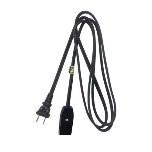 ACE AP-HPN182-06X-B Appliance Cord, 18 AWG Cable, 6 ft L, 10 A, 120 V, Black - 2