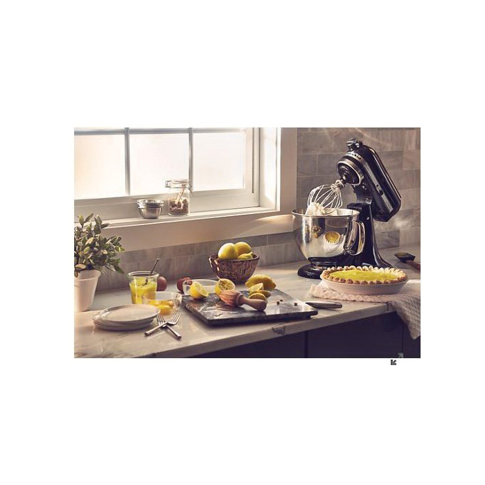 KitchenAid Artisan Series KSM150PSOB Tilt-Head Stand Mixer, 5 qt Bowl, 325 W, Stainless Steel Bowl, Onyx Black - 5