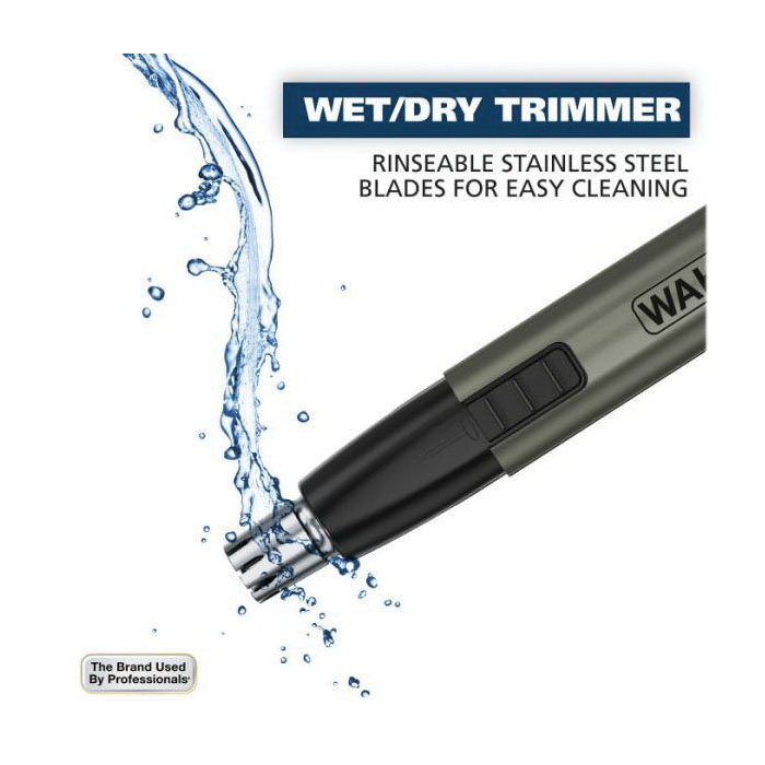Wahl Micro GroomsMan 05640-1001N 2-in-1 Trimmer/Detailer Kit, Battery, Stainless Steel Blade, Aluminum Body, Silver - 3