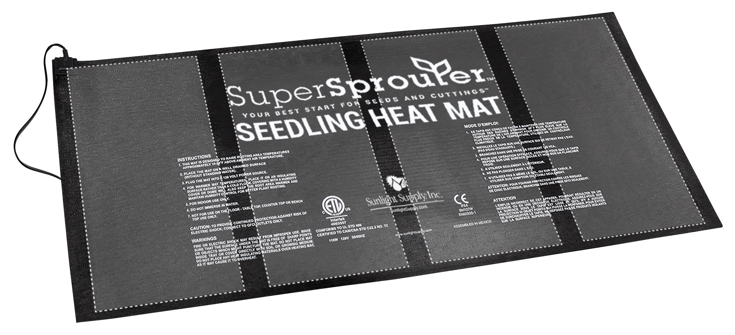 Super Sprouter HGC726677 Seedling Heat Mat, 21 in L, 48 in W, 120 V - 2