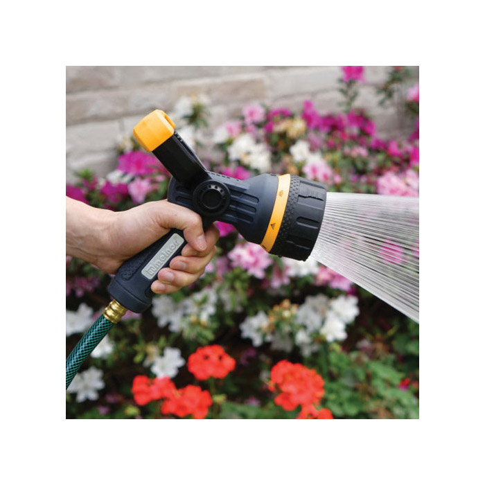 Melnor 90404 7-Pattern Nozzle, 9.5 gpm, Metal/Rubber, Black - 2