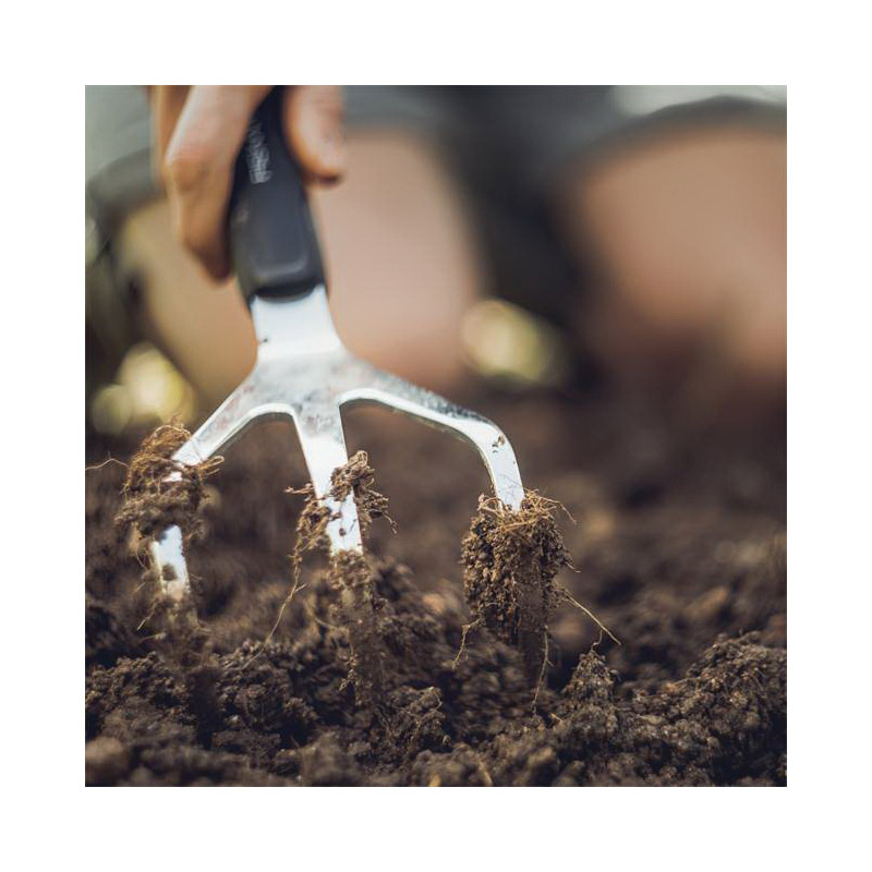 Fiskars 315510-1001 Cultivator, 3.2 in W, 12.71 in L, Rubber Handle - 3