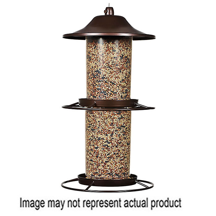 Perky-Pet Wild Bird 4.5 lb. Copper Panorama Bird Feeder 2 Ports - 1