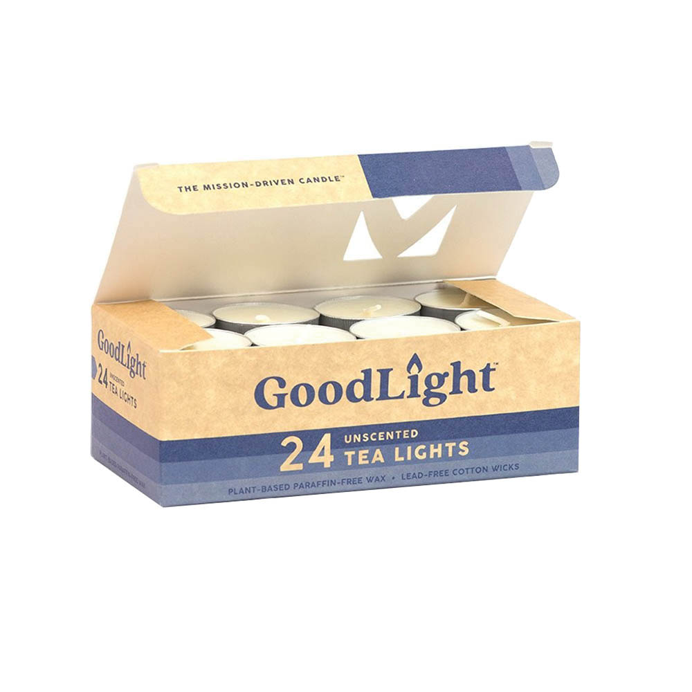 GoodLight TL5-24 Candle, 1-1/2 in Dia x 5/8 in H Dimensions, Unscented, 24/PK - 2