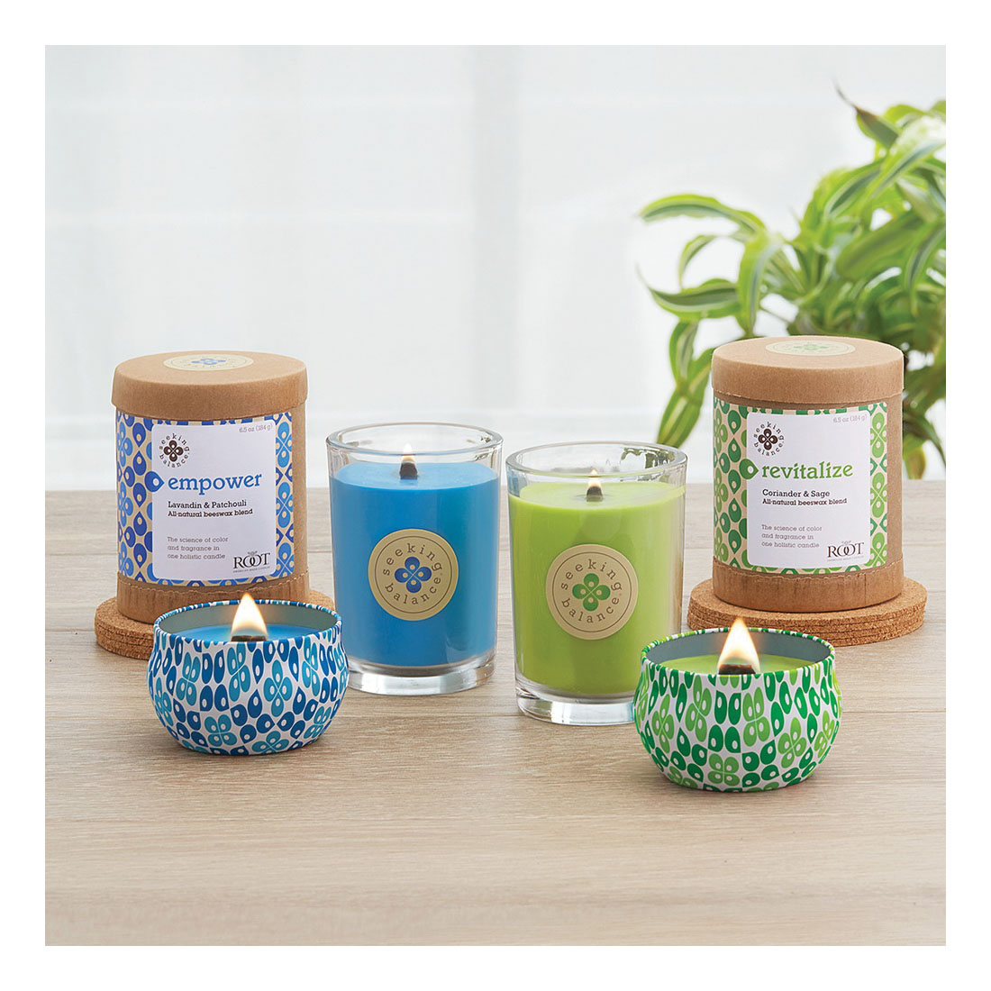 Root Seeking Balance EMPOWER 9941329 Spa Candle, 6.5 oz Candle, Lavandin, Patchouli Fragrance, 65 hr Burning - 4