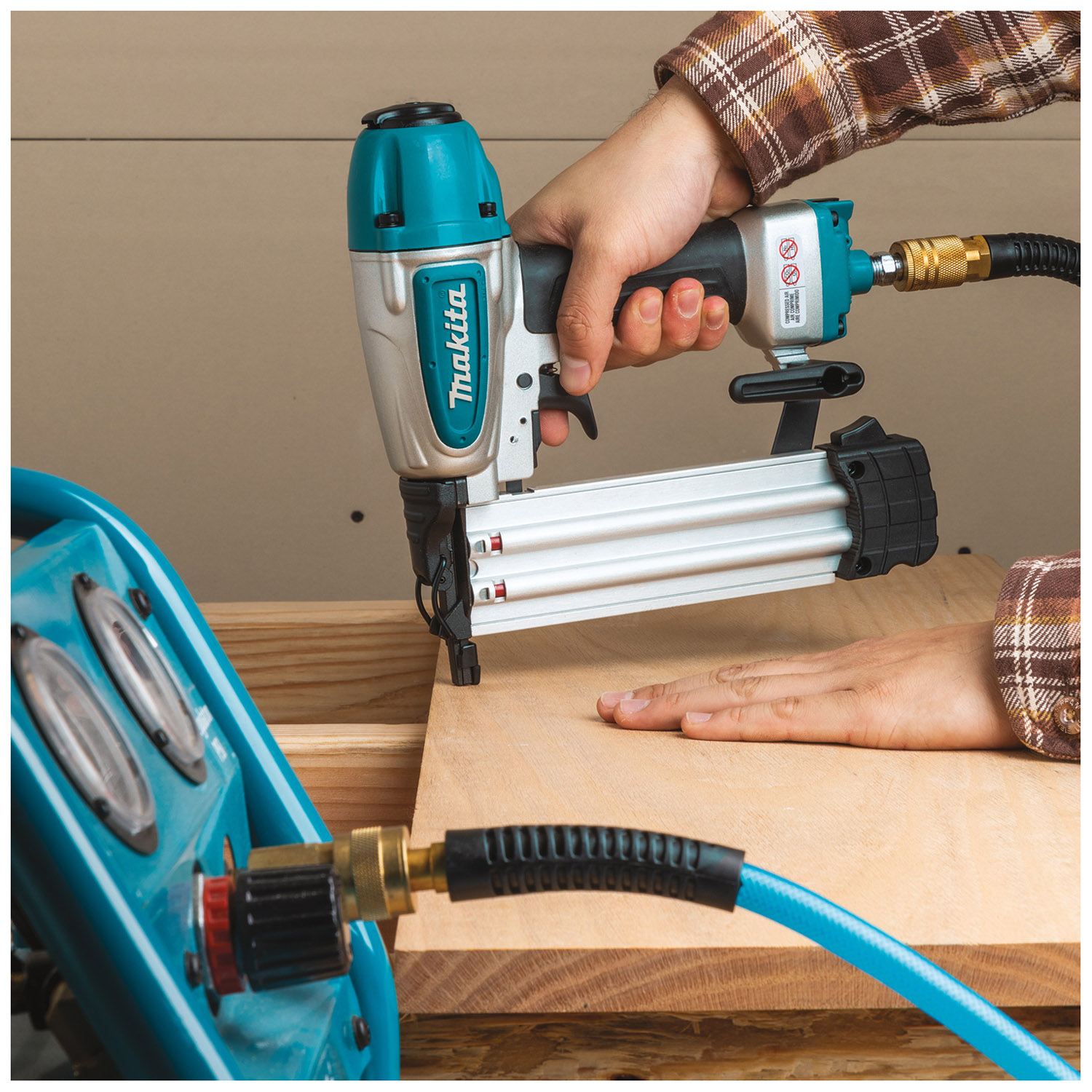 Makita AF506 Brad Nailer, 100 Magazine, 5/8 to 2 in Fastener, 2 scfm Air - 4