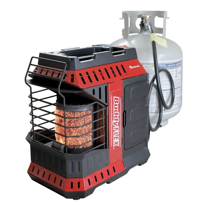 Mr. Heater Buddy FLEX F600100 Portable Radiant Heater, 1 lb Minimum Fuel Tank, Propane, 11,000 Btu/hr BTU, Red - 2