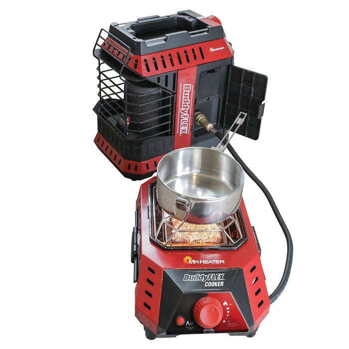 Mr. Heater Buddy FLEX F600100 Portable Radiant Heater, 1 lb Minimum Fuel Tank, Propane, 11,000 Btu/hr BTU, Red - 3