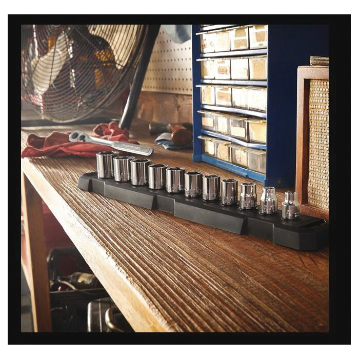 Craftsman CMMT12042 Series Socket Set, Includes: 6 Point Shallow Sockets, Chrome Vanadium Steel, Polished Chrome - 5
