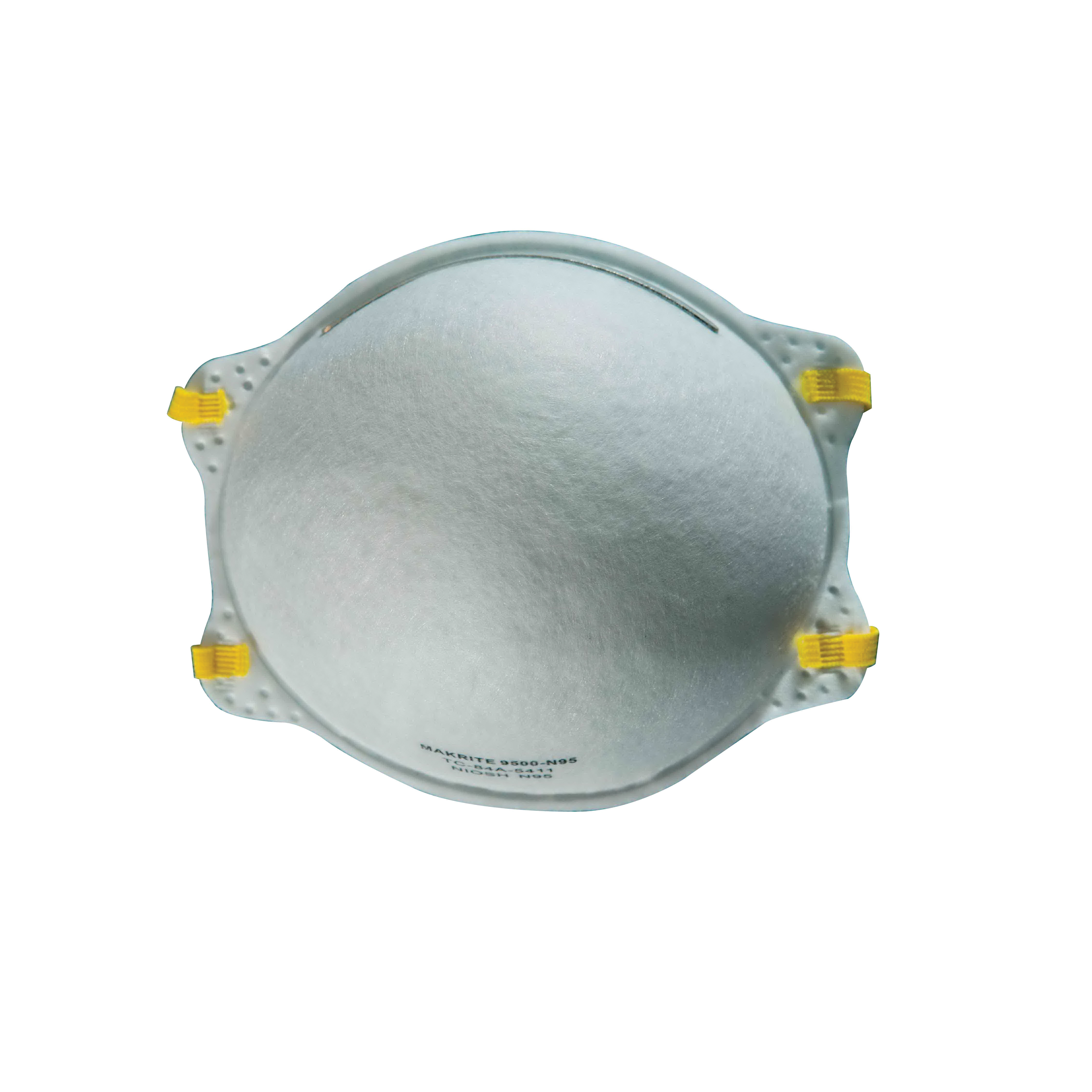 Makrite 9500-N95 Disposable Particulate Respirator, N95 Filter Class, Polyester/Polypropylene Facepiece - 3