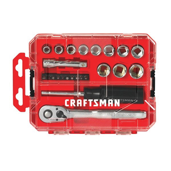 Craftsman CMMT12011 Mechanics Tool Set, Specifications: 6-Point, 24-Piece, Chrome Vanadium Steel - 2