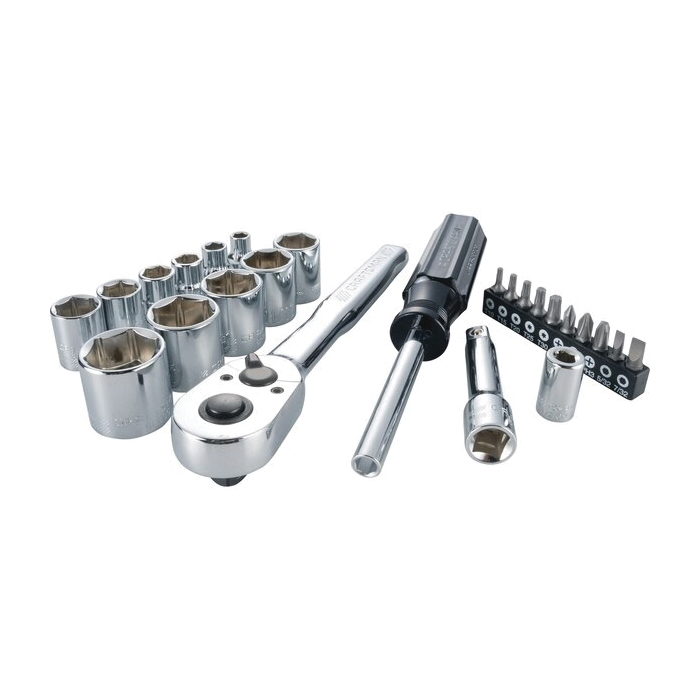Craftsman CMMT12012 Mechanics Tool Set, Specifications: 6-Point, 24-Piece, Chrome Vanadium Steel, Full Polish - 2