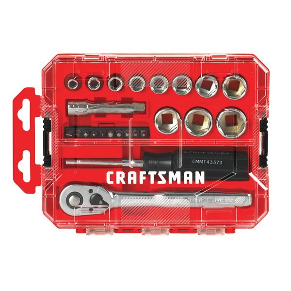 Craftsman CMMT12012 Mechanics Tool Set, Specifications: 6-Point, 24-Piece, Chrome Vanadium Steel, Full Polish - 3