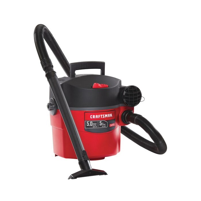 Craftsman CMXEVBE17925 Wet and Dry Vacuum, 5 gal, 135 cfm Air, Cartridge, 5 hp, 120 V, Red - 2