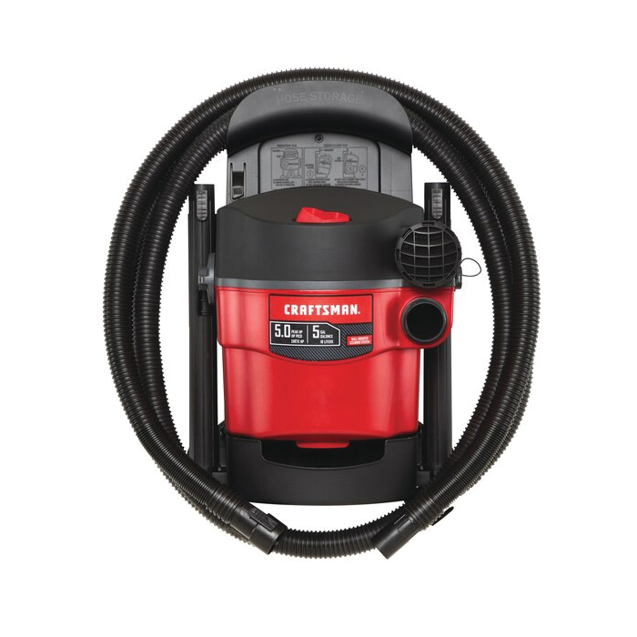 Craftsman CMXEVBE17925 Wet and Dry Vacuum, 5 gal, 135 cfm Air, Cartridge, 5 hp, 120 V, Red - 4