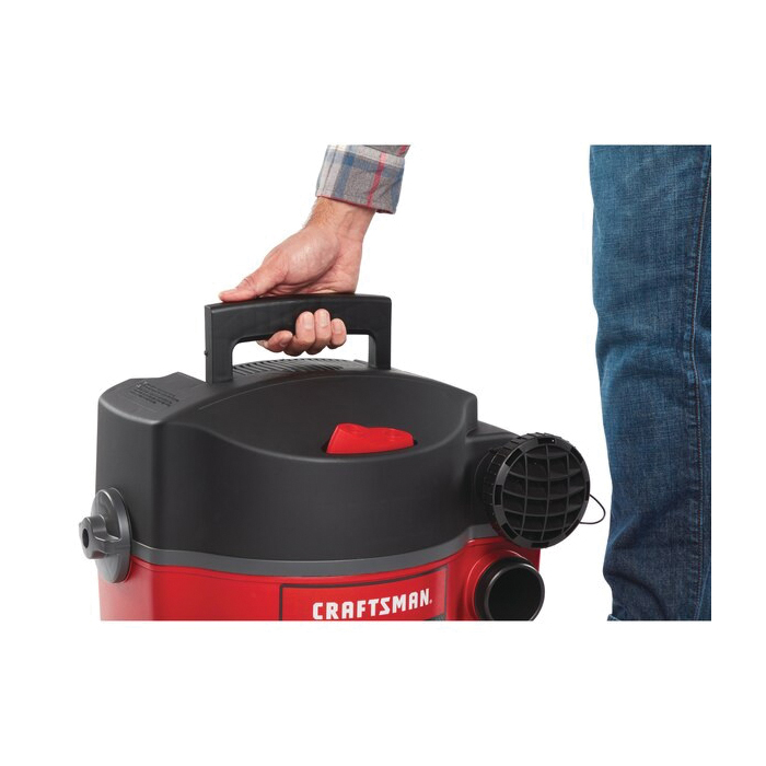 Craftsman CMXEVBE17925 Wet and Dry Vacuum, 5 gal, 135 cfm Air, Cartridge, 5 hp, 120 V, Red - 5
