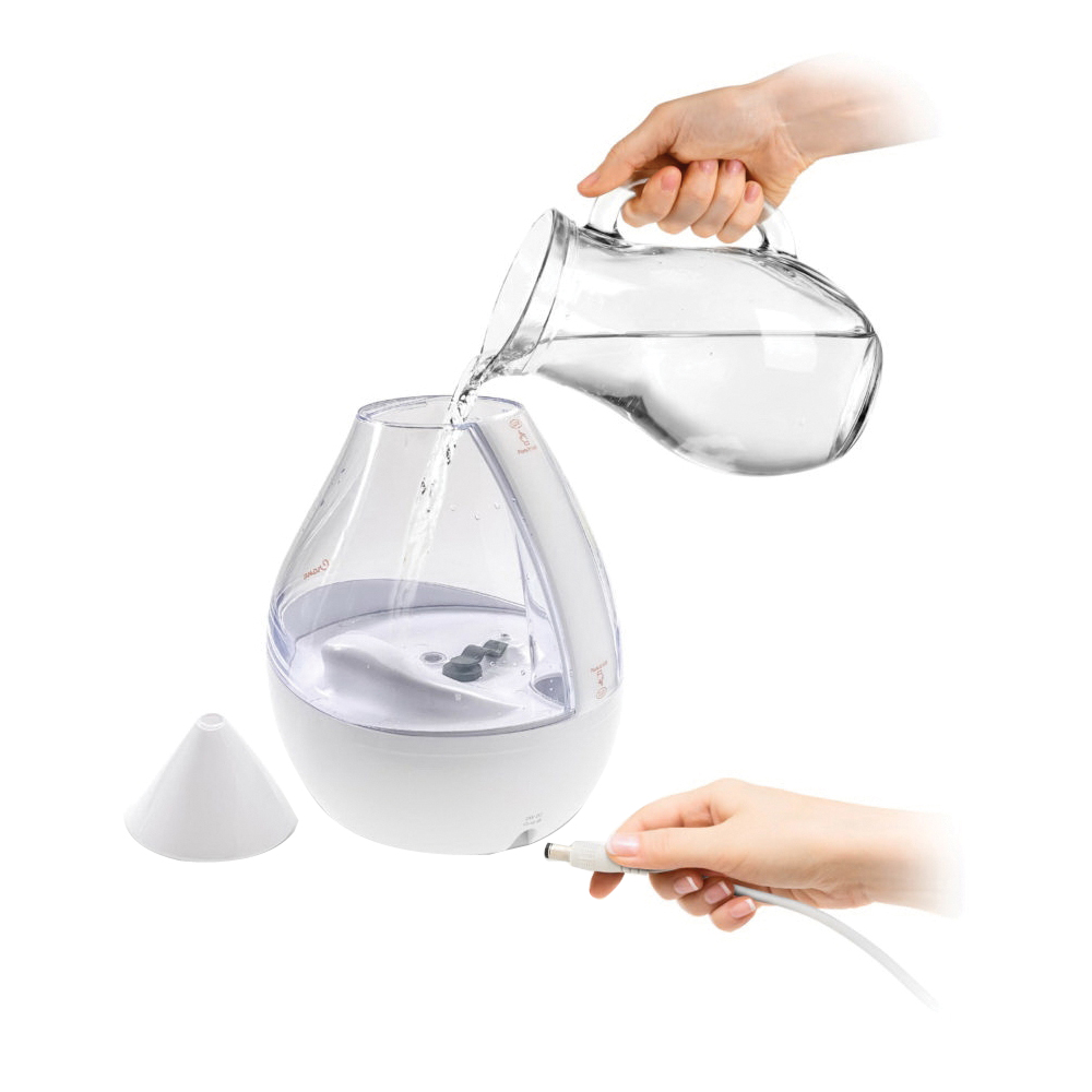 Crane EE-5306 EE-5306CW Drop Cool Mist Humidifier with Sound Machine, 1 A, 24 VDC, 3-Speed, 500 sq-ft Coverage Area - 2