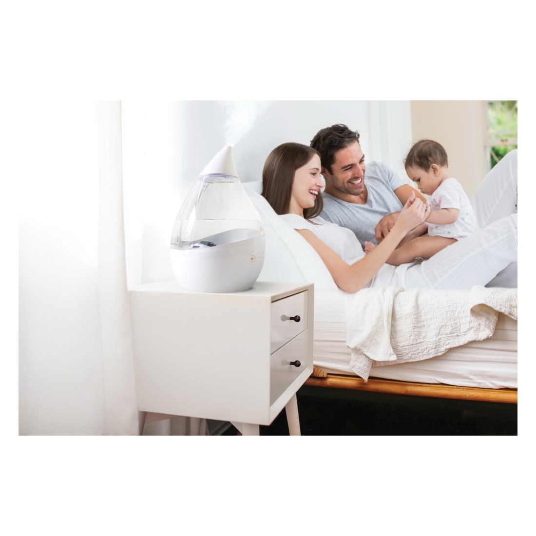 Crane EE-5306 EE-5306CW Drop Cool Mist Humidifier with Sound Machine, 1 A, 24 VDC, 3-Speed, 500 sq-ft Coverage Area - 3