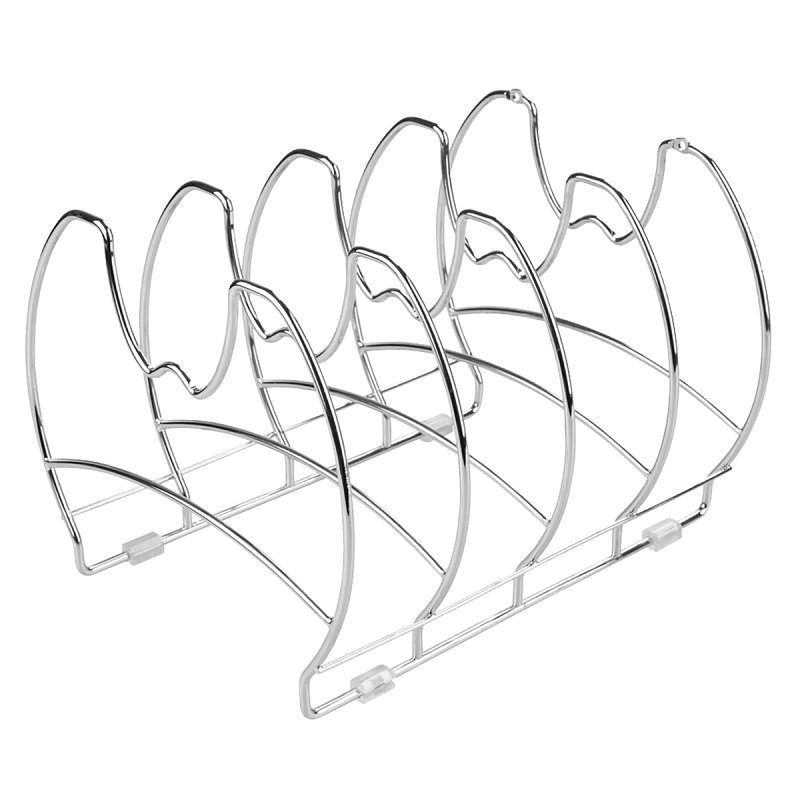 Interdesign 48770 Skillet Organizer, Steel, Chrome-Plated, 11 in L, 9.11 in W, 7.8 in H - 1