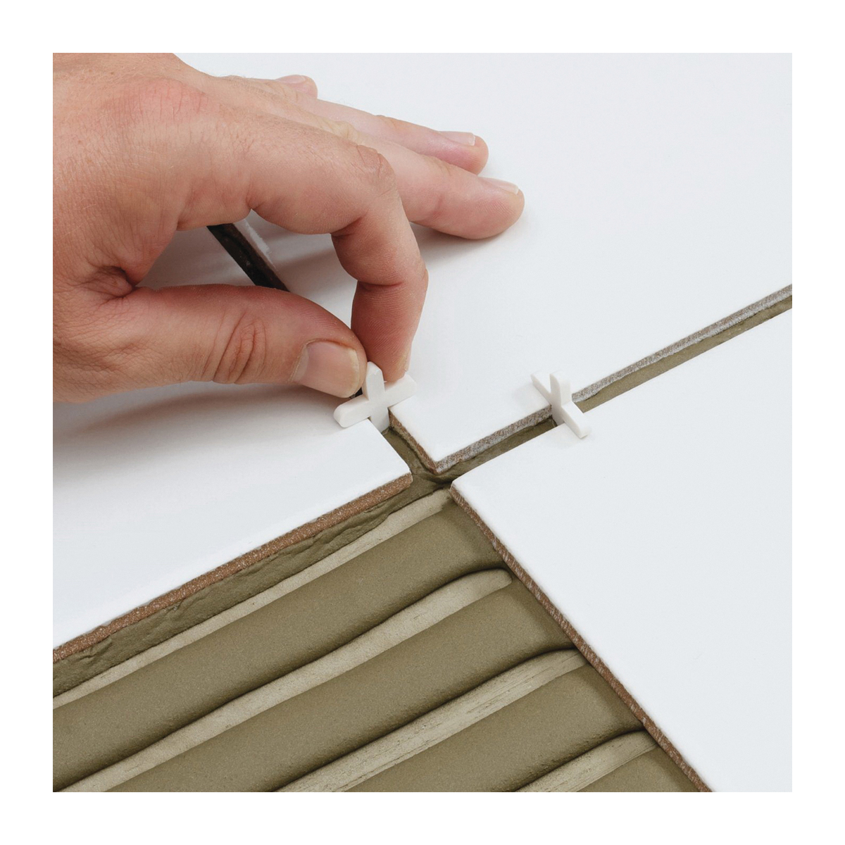 QEP 10336 Traditional Flexible Tile Spacer, 0.11 in Thick, Plastic, White - 2