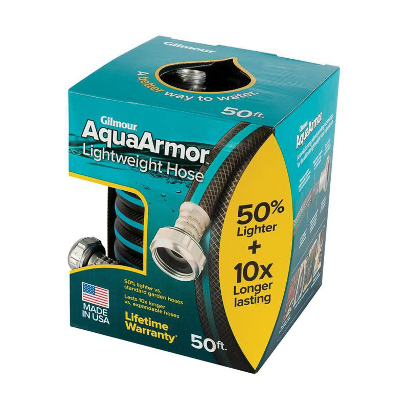 Gilmour Mfg 869501-1001 Lightweight Garden Hose, 50 ft L, Plastic, Black - 3