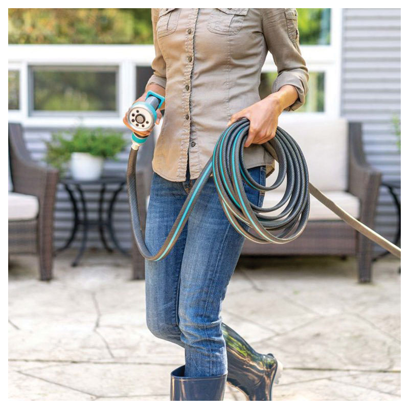 Gilmour Mfg 869501-1001 Lightweight Garden Hose, 50 ft L, Plastic, Black - 5