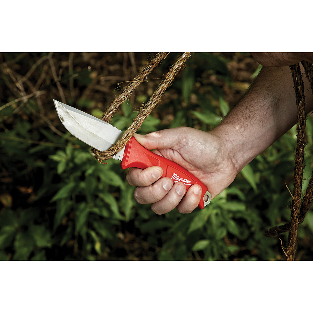 Milwaukee 48-22-1926 Blade Knife, 4 in L Blade, 1/2 in W Blade, Stainless Steel Blade, Ergonomic Handle, Red Handle - 5