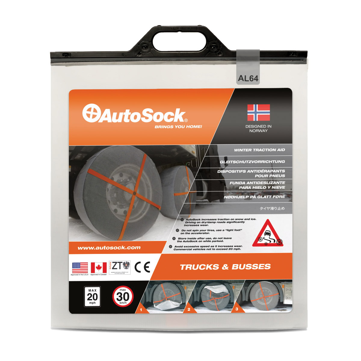AutoSock AL 64 Snow Sock, Lightweight, For: Buses and Trucks - 3