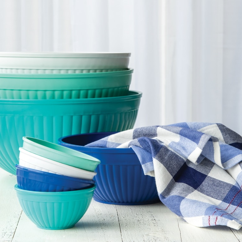 Nordic Ware 69503 Prep and Serve Mixing Bowl Set, Plastic, Assorted - 3