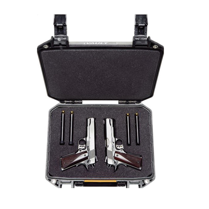 Pelican Vault Series VCV200-BLK Medium Pistol Case, Polyethylene, Black, 15.41 in L x 13.08 in W x 6.16 in D Exterior - 5
