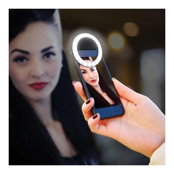Arkon Mounts SPLEDRING Ring Light, Rechargeable, Clip-On - 2