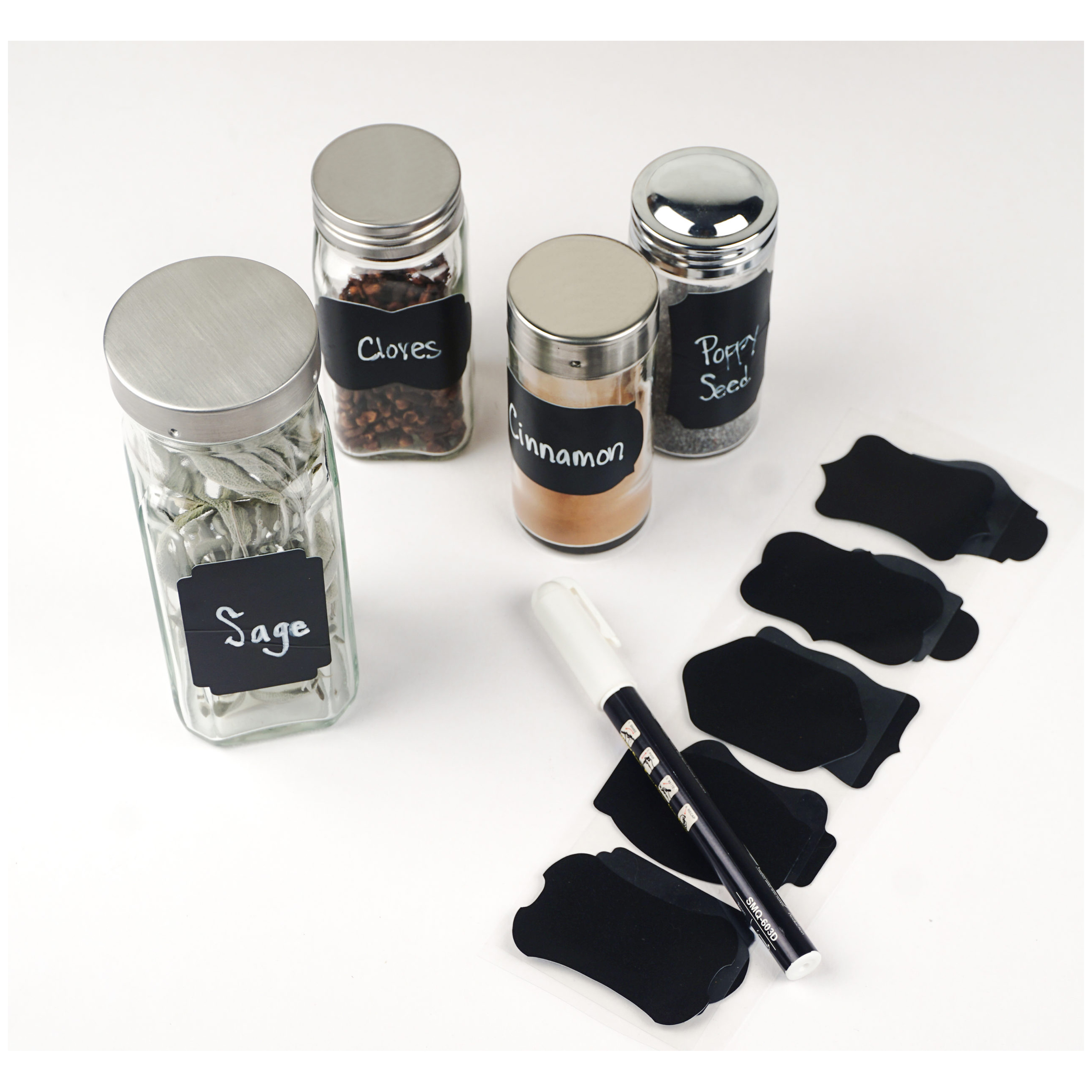 Endurance RE-SL Reusable Spice and Pantry Label, 2-1/2 in L, 1-1/2 in W - 3