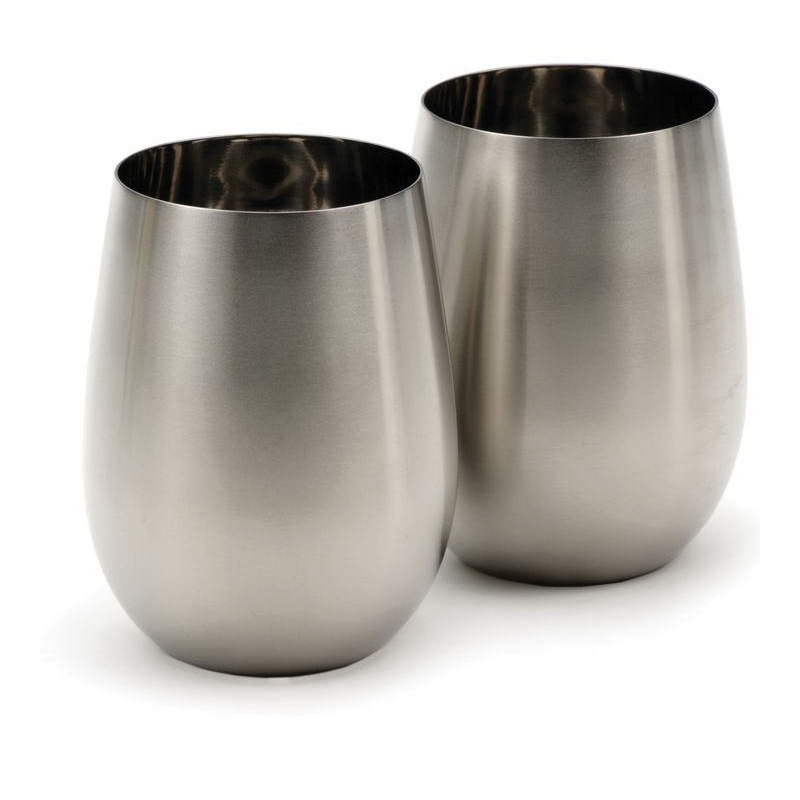Endurance WINE-OW Stemless Wine Glass, 11 oz, Stainless Steel - 2