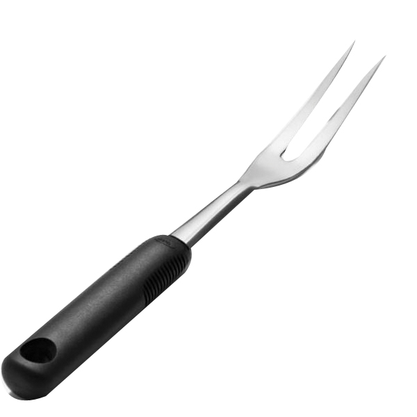 Good Grips 11283500 Carving Fork, 2-Tine, Stainless Steel Blade, Polished, 1 in OAW, 11.7 in OAL - 2