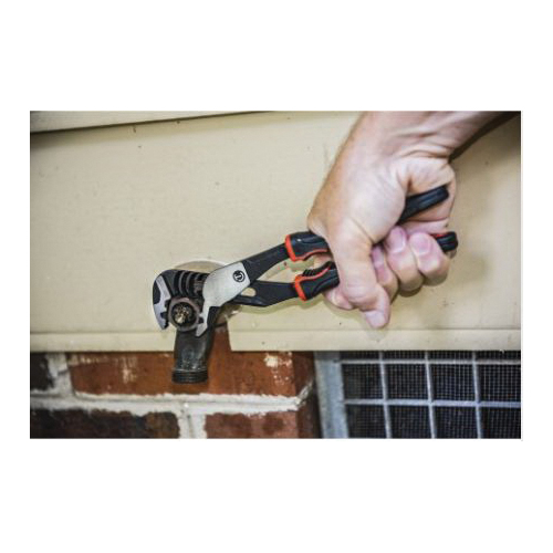 Crescent K9 Z2 Series RTZ210CG Tongue and Groove Plier, 10.8 in OAL, 2.1 in Jaw, Black/Rawhide Handle, Ergonomic Handle - 4