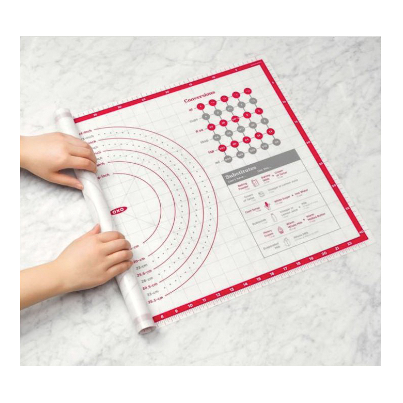 Oxo 11211300 Pastry Mat, Silicone, Red/White - 2